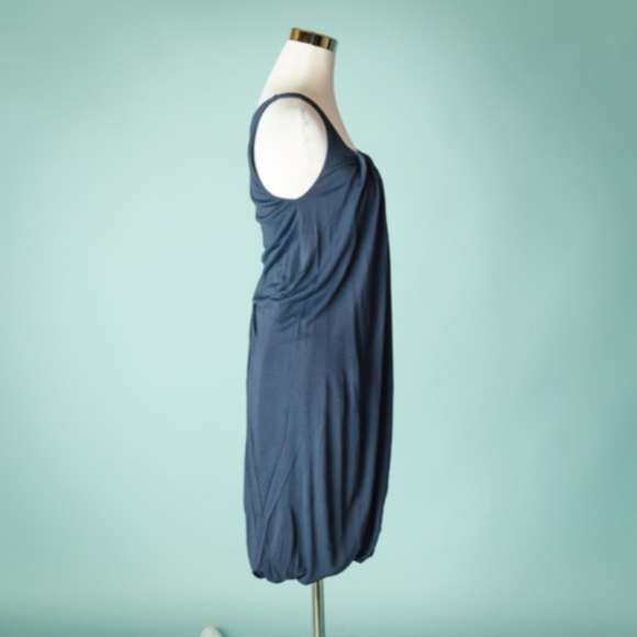 Alexander McQueen McQ S Solid Blue Pleated Dress - Picture 3 of 6